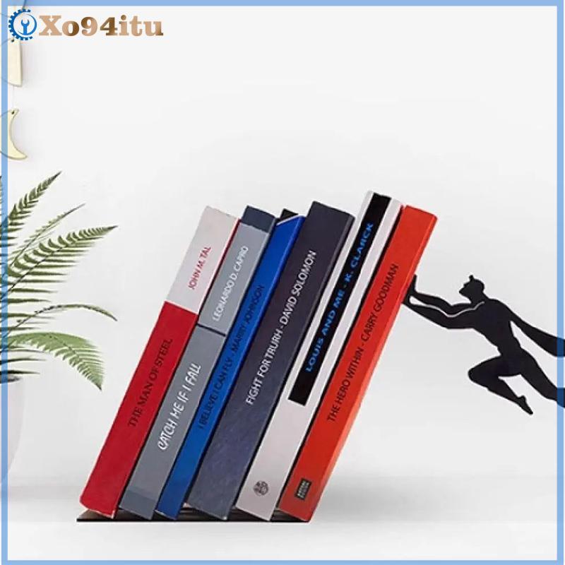 XOITU Sáng Tạo Siêu Kệ Sách Các Bức Tượng Kim Loại Lưu Trữ Sách Màn Hình Để Bàn Trang Trí Phụ Kiện Văn Phòng Sách Đứng Đế VN