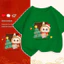 "COD (Hồ Chí Minh)DREAMY BABY "Áo thun Giáng sinh Chúc mừng năm mới & Chúc mừng Giáng sinh Mẫu đáng yêu Labubu Vải bông
