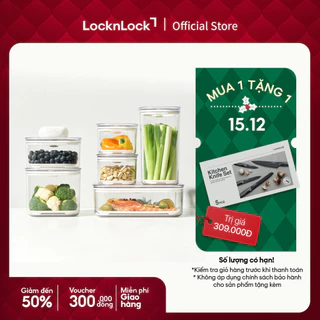 Bộ máy hút chân không và hộp bảo quản thực phẩm LocknLock 7 món Maestro Vaccum LVC401S7 - Màu trắng