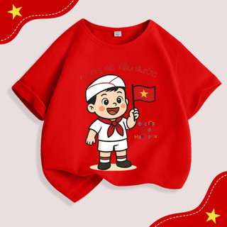 Áo khoác ngoài in hình quốc kỳ dành cho bé trai, mang chủ đề yêu nước, thoải mái, mềm mại và thân thiện với da