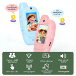 Bộ đàm video cho trẻ em, Bộ đàm video 2 gói cầm tay có thể sạc lại cho trẻ em, tầm xa lý tưởng cho các trò chơi gia đình, bên ngoài — ảnh 1