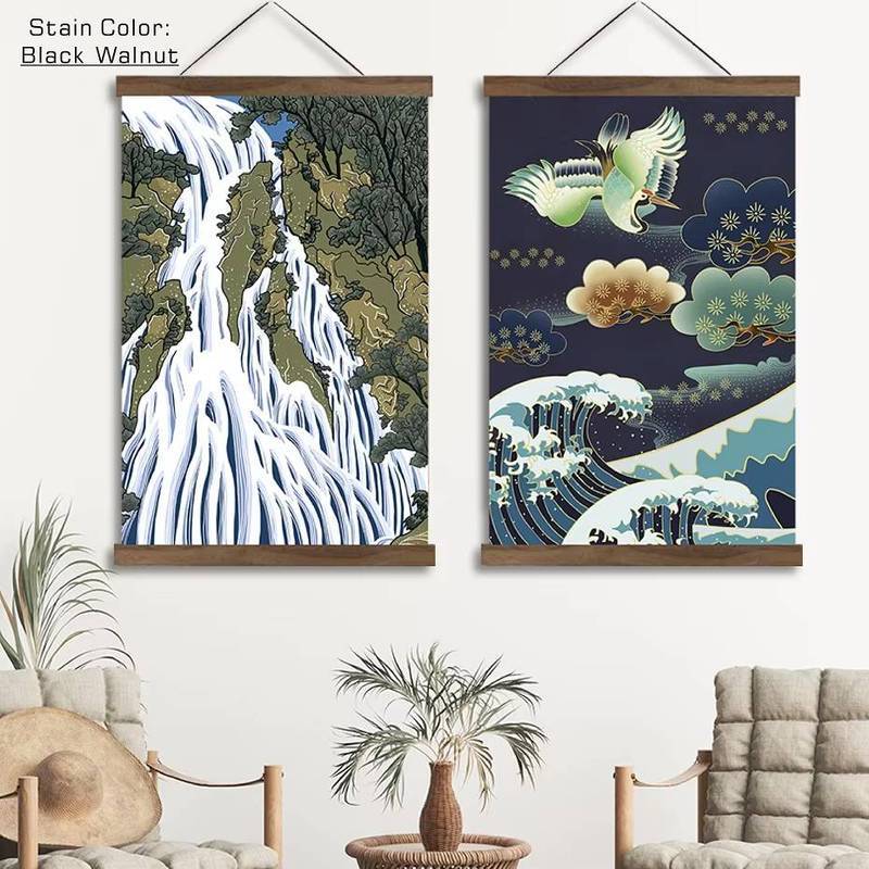 21-70cm Khung Trưng Bày Nghệ Thuật Retro Poster Móc Treo Bộ Rộng Gỗ Từ Treo Khung Canvas Poster Chuyên Dụng Khung Nghệ Thuật Móc Treo