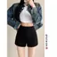 Cao Cấp Siêu Quần Short Nữ Phong Cách Nhóm 2024 Rời Ôm Hơn Nhìn Đen Phù Hợp Với Cô Gái Nóng Quần Legging Nóng 5.12