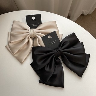 【BabyJoy】Kẹp tóc nơ lụa satin bản to phong cách Hàn Quốc,thiết kế 3 lớp nơ  nhẹ nhàng tiểu thư cho nữ