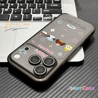Ốp Lưng Cho IPhone 15 13 17 16 12 11 14 Pro Max 16 14 15 Plus 17air Ốp kính siêu mỏng mờ hình chú cún dễ thương