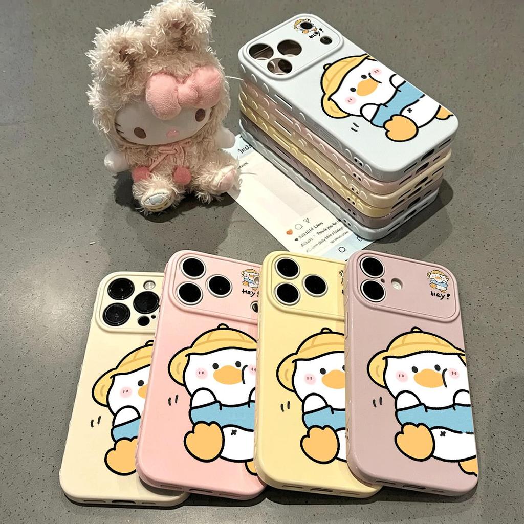 Vịtvàngnhỏ đội mũ cho iPhone17promax trường hợpđiện thoại16plusmềm trường hợp141311Pro nổ