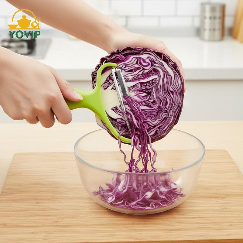 YOVIP Bắp cải Máy hủy tài liệu thủ công 3 trong 1 cho nhà bếp Máy thái rau củ bằng thép không gỉ Hoàn hảo để nấu Salad và khoai tây tại nhà VN