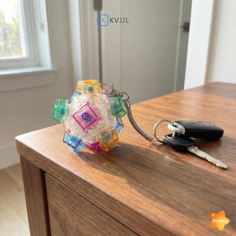 [KvJJL-t] Đèn LED 12 Phím Bật Sáng Fidget Móc Khóa Bàn Phím Mini Nút Đồ Chơi Để Giảm Căng Thẳng Kích Thước Nhà Thơ Cho Văn Phòng, Trường Học Du Lịch Mới