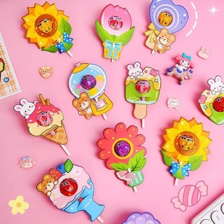 Giấy bọc kẹo mút thẻ cài hoạt hình dễ thương quà tặng 1/6 sinh nhật cho học sinh nhiều mẫu xinh đẹp