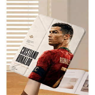 Ốp Lưng Cristiano Ronaldo cho iPad A16 Air 4/5/6/7/8 Pro 11 12.9 C Ronaldo Y-fold iPad Gen 12 11 10 9 8 7 6 5 Mini6/7