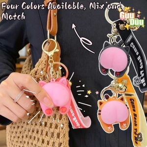 1-4 Móc khóa ép mông động vật - Phụ kiện trang trí ba lô - Móc khóa đồ chơi giảm căng thẳng - Quà tặng hàng ngày cho học sinh - Thời trang, Phim hoạt hình, Tàu dễ thương / miễn phí