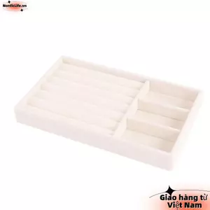 Hộp lưu trữ trang sức nhung NORDICLIFE, Khay trưng bày vòng cổ nhung nhiều màu, Hộp ngăn kéo có thể xếp chồng lên nhau Vòng cổ vòng tay