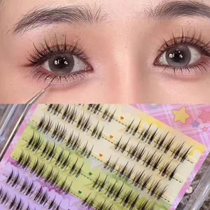 Lông mi giả nữ Thân trong suốt Cụm đơn tự nhiên cho sân khấu tiệc cưới