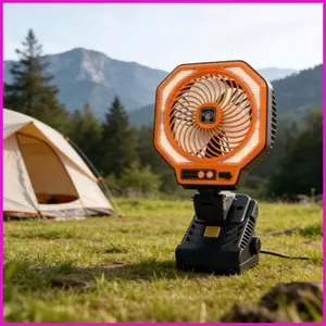 Quạt cắm trại cho lều Máy thổi gió yên tĩnh 3 tốc độ có kẹp Quạt lều sạc cho máy tính để bàn tại nhà Mất điện lyuvn