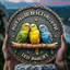 HELLOYOUNG Vintage Canary Bird Kim Loại Trang Trí Tường Cho Phòng Khách Nghệ Thuật Gia Đình