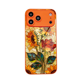 Hoa Hướng Dương Và Hoa Hồng Thích Hợp Cho iPhone 17 Air Glass Case 14 / 15Plus / 16promax Xingyu Cam Vỏ Bảo Vệ