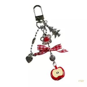 Ở lại Móc khóa cây thông Noel thời trang với mặt dây chuyền nơ tình yêu Phụ kiện đính cườm cho mọi lứa tuổi Trang phục sành điệu hàng ngày U