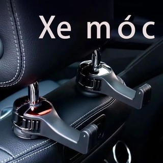 Móc treo đồ trên ô tô gài trước sau ghế kèm giá đỡ kẹp điện thoại trên xe tiện lợi thiết kế chắc chắn cao cấp