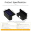 Đèn chiếu sáng bước CQCJ, Sạc pin công suất cao Đèn sân vườn, Đèn LED trang trí chống mưa chất lượng cao Hàng rào