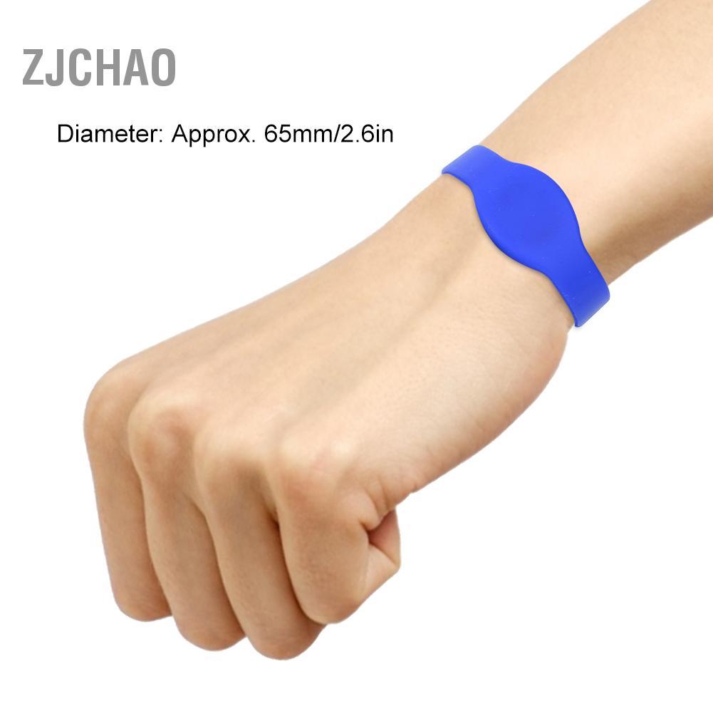 Zjchao Zjchao Dioche Vòng đeo tay RFID Thẻ kiểm soát truy cập 13,56 MHz IC silicon cho khách sạn phòng xông hơi bể bơi (Màu xanh da trời)