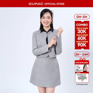 Set lẻ Áo khoác lửng tay dài thời trang GUMAC LOWF1205 - Chân váy A mini thời trang GUMAC LVF1207