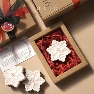 [XMAS COLLECTION] Nến thơm bông tuyết 3 màu (25g - 5,5x5,5x2cm)