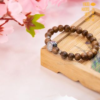 Vòng tay trầm hương đơn mix Minh Nguyệt Trầm Hương Yên Lộc