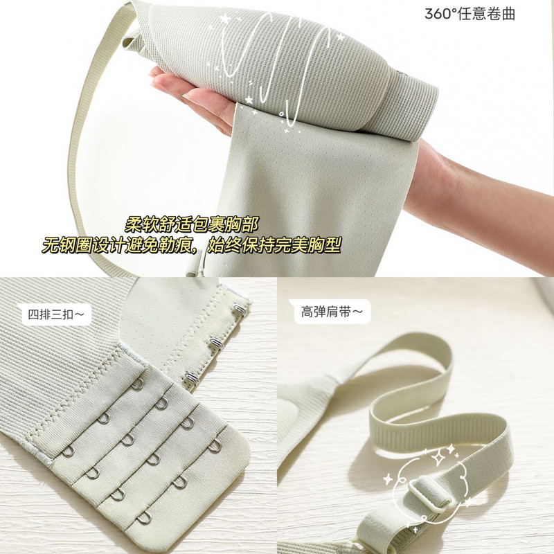 Không Đánh Dấu Mềm Hỗ Trợ Nâng Quần Lót Ngực Nhỏ Tập Hợp Không Vòng Thép Áo Ngực Thoải Mái