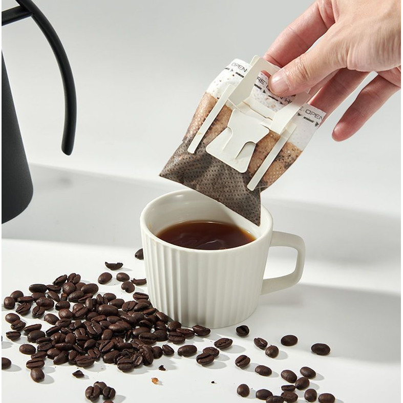 Phin cà phê mini di động, thưởng thức cà phê trên hành trình, Phin giấy pha cà phê, Set 50c, túi lọc cà phê, tiện dụng