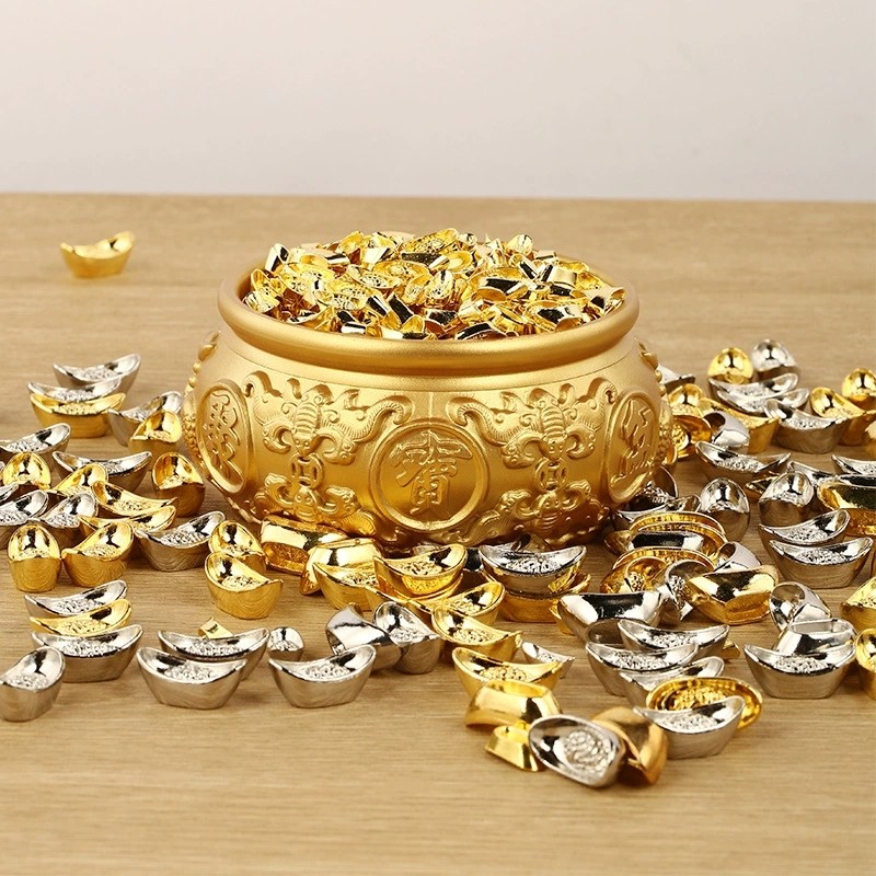 Mini Thỏi Vàng Hợp Kim Rắn - Trang Trí Lễ Hội Cao Cấp