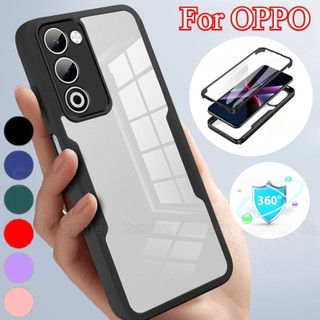 Dành Cho OPPO A5 5G OPPOA5 A5i 4G 2025 Ốp Điện Thoại Trong Suốt Chống Sốc Đôi 360 Toàn Thân TPU Mềm + PC Cứng Trong Suốt Ốp Lưng OPPOA3 OPO A3 CPH2735 CPH2727 CPH2683 CPH2669