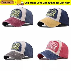 Mũ Hip Hop ESSENCEH, Mũ Bóng Chày Cotton Retro, Mũ Đạt Đỉnh Thoáng Khí Thời Trang Có Thể Điều Chỉnh Thời Trang Dành Cho Nam Nữ