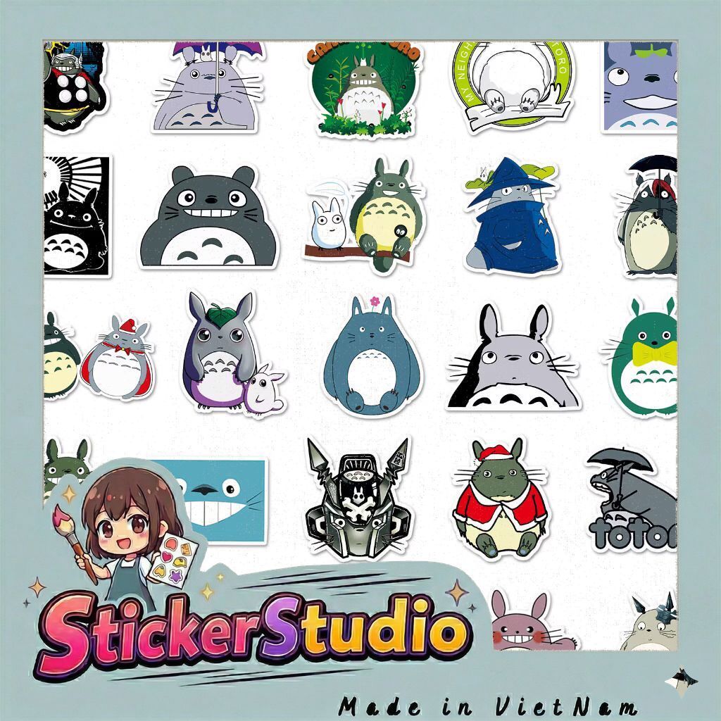 sticker bé gấu totoro ghibli