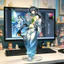 HK1 Gió hú Sóng Aemeath Đứng Tấm LUUK HERSSEN Acrylic Đứng Ký Anime Để Bàn Trang Trí KH1