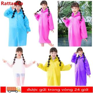 Áo mưa trẻ em RATTANCO, Áo mưa EVA toàn thân, Áo mưa một mảnh chống thấm nước dày không dùng một lần Unisex