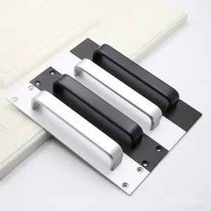 Tay Nắm Cửa Không Lỗ Cửa Hợp Kim Nhôm Tay Nắm Cửa Bề Mặt Thép Nhựa Ban Công Cửa Trượt Tay Nắm Cửa Cửa Phòng Tay Cửa Gỗ