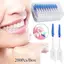 < Honeyba > Bàn chải silicon Inter 200 đơn vị Bàn chải đánh răng nha khoa giữa răng có ren Dụng cụ làm sạch răng miệng Đẹp