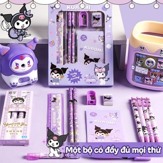 Bộ quà tặng 1/6 sinh nhật bút chì lớp 1 cho bé gái hoạt hình vui nhộn đồ dùng học tập thiếu nhi xinh