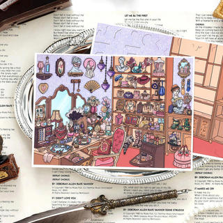 ENWEI 3 Chiếc [Baking Kitchen Series] Phong Cảnh Dán Bàn Làm Việc Phòng Trang Điểm Vintage Sổ Lưu Niệm Tạp Chí Người Lập Kế Hoạch Trang Trí