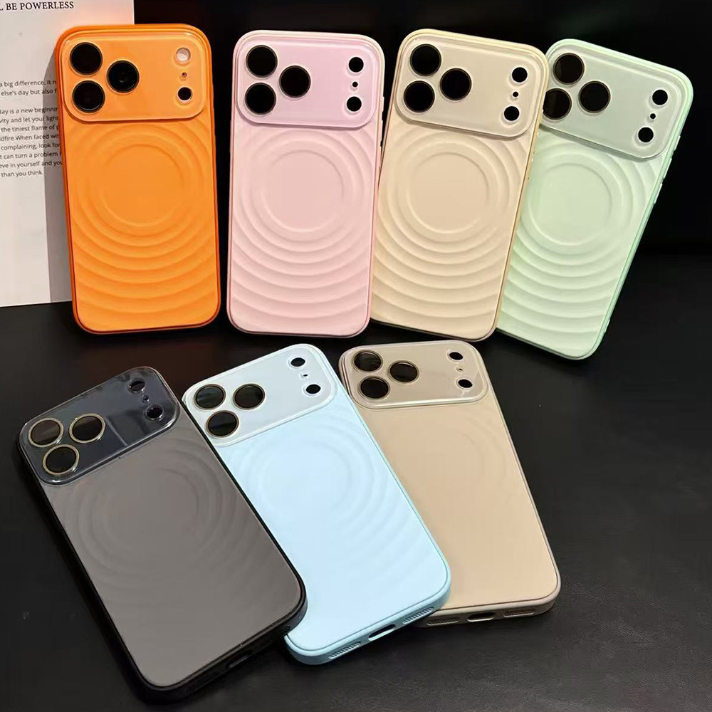 Ốp điện thoại silicon lỏng từ tính mạnh mẽ màu hồng cho iPhone 17 Pro Max 16 15 14 13 Vỏ bảo vệ ống kính máy ảnh chống sốc