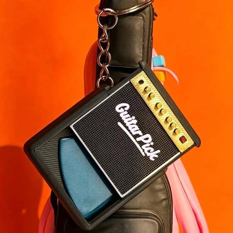 CANAMEK Móc Khóa Pi Hộp Bảo Quản Đàn Guitar Giữ 3 Đến 5 Pis Giá Đỡ Pi Di Động Để Thực Hành Du Lịch Và Quà Tặng CSF