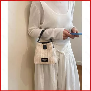 GC2 2026 Mới Phong Cách Pháp Ống Hút Túi Dành Cho Nữ Dung Tích Lớn Túi Đeo Vai Đi Biển Kỳ Nghỉ CG2