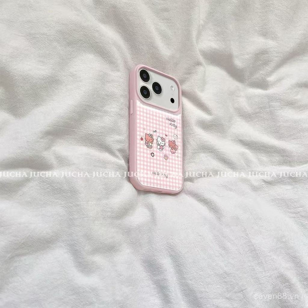 Ốp Điện Thoại Thích Hợp Cho iPhone 7 8 X XS XR XSMAX 11 12 13 14 15 16 17 Pro max Plus Kẻ Sọc Không Khí KT Cat Chain Vỏ Bảo Vệ Chống Sốc Bao Gồm Tất Cả JBNP