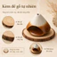 Lư Xông Trầm Gốm Phong Cách Tối Giản – Thiết Kế Tinh Tế, Kèm Đế Gỗ, Thoát Khói Nhẹ Nhàng – Trang Trí Bàn Trà & Phòng Ngủ