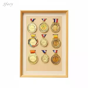 Jfory Công Suất Cao Huy Chương Bằng Gỗ Khung Hiển Thị Hộp Bóng Người Tổ Chức Giải Thưởng Cho Huy Chương Thể Thao Trang Trí Nhà