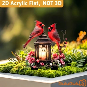Trang trí cổ phần sân vườn Hummingbird 2D Flat Acrylic Birds Ký hiệu trang trí động vật nhỏ (Không phải tượng)