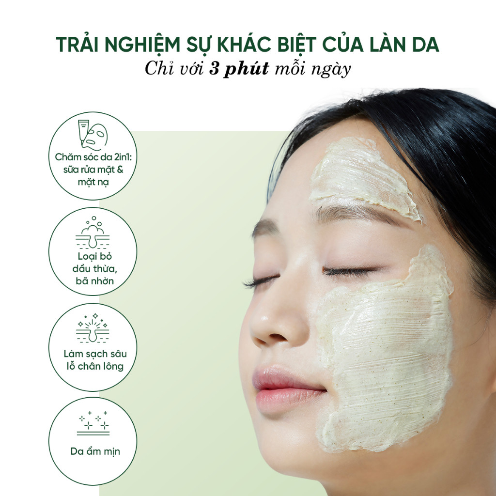 Mặt Nạ Rửa Mặt 2 In 1 Làm Sạch Sâu Cho Da Dầu Mụn Nhạy Cảm Dewdap Cicatea Pore & Sebum Pack Cleanser 150ml | BigBuy360 - bigbuy360.vn