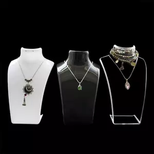 Luckyew Mannequin Bust Trang Sức Hiển Thị Ra Nelace Hiển Thị Giá Đỡ Trang Sức Tổ Chức Cho Bông Tai / Bông Tai Đứng Nelace Dây Xích TQ