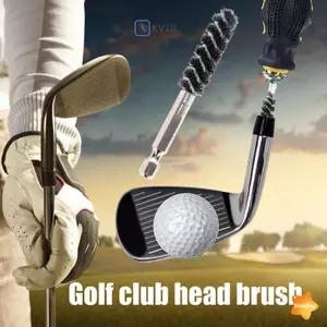 Bàn chải vệ sinh đầu gậy golf KvJJL-t, đầu lục giác, loại bỏ rỉ sét, làm sạch & đánh bóng, dùng cho đầu sắt
