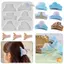 Kẹp Vuốt Tóc Nhựa Silicon Khuôn Kim Loại Hình Học Barrettes Epoxy Khuôn Cho DIY Nhựa Nữ Kẹp Tóc Thủ Công Trang Sức Làm Mới